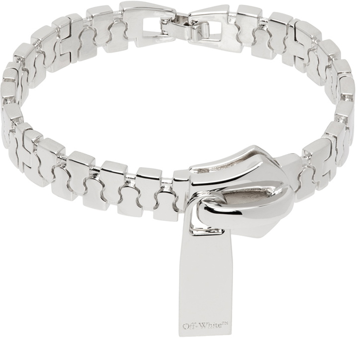 Photo: Off-White Silver Zip Bracelet