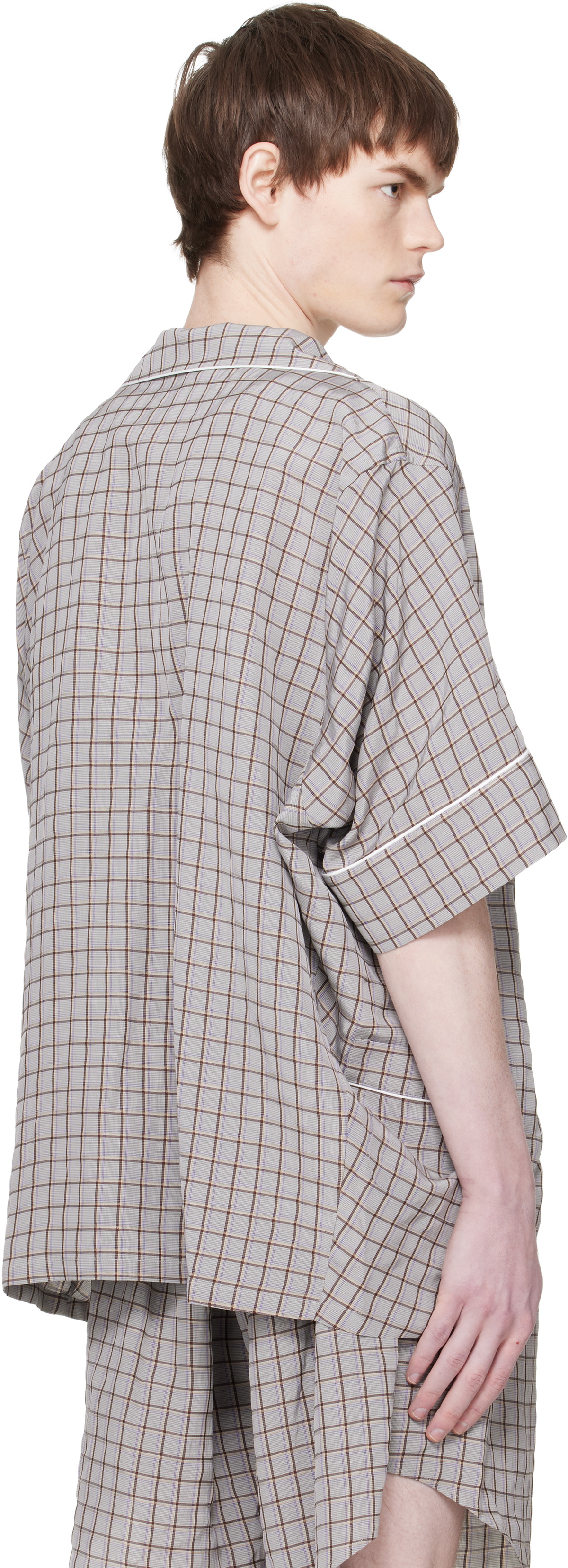 Hed Mayner Gray & Brown SS Shirt