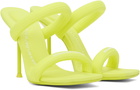 Alexander Wang Yellow Julie 105mm Nylon Tubular Heeled Sandals