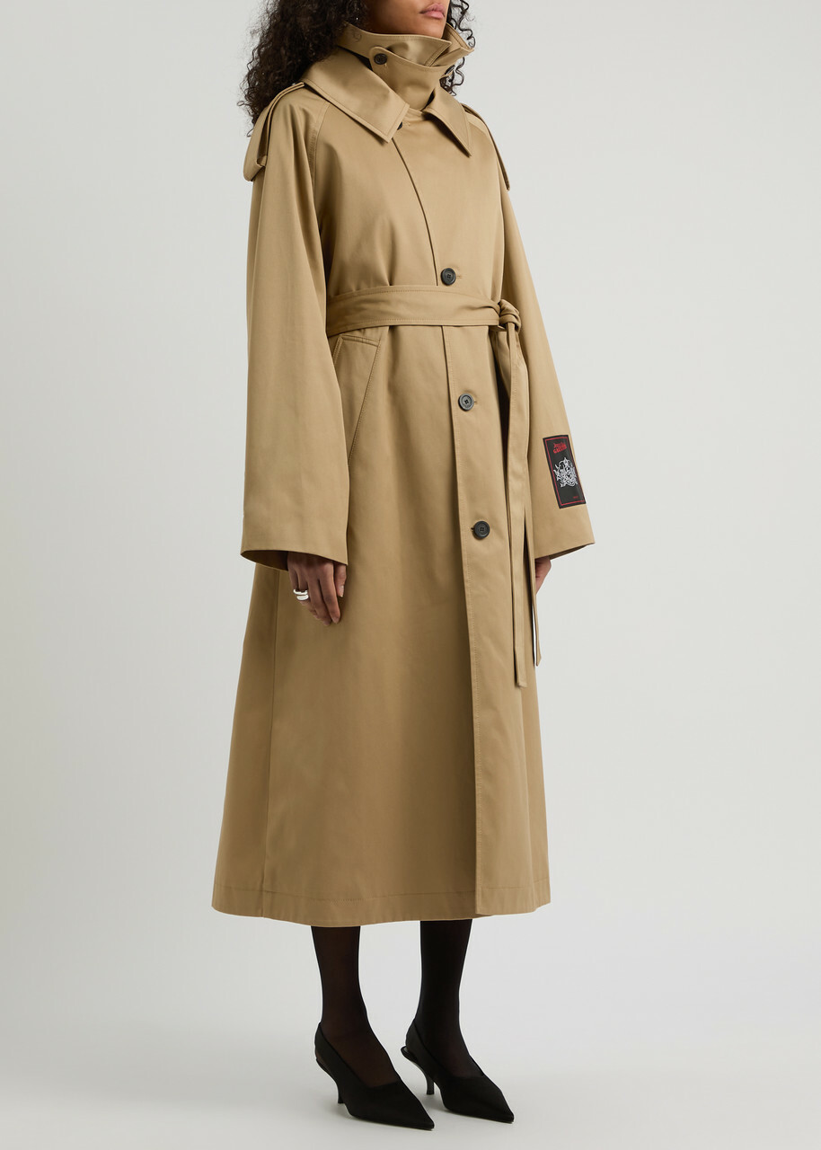 Jean Paul Gaultier Deconstructed Cotton-twill Trench Coat Beige