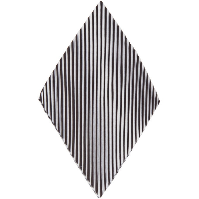Photo: Homme Plisse Issey Miyake White and Black Pleats Chief 1 Pocket Square