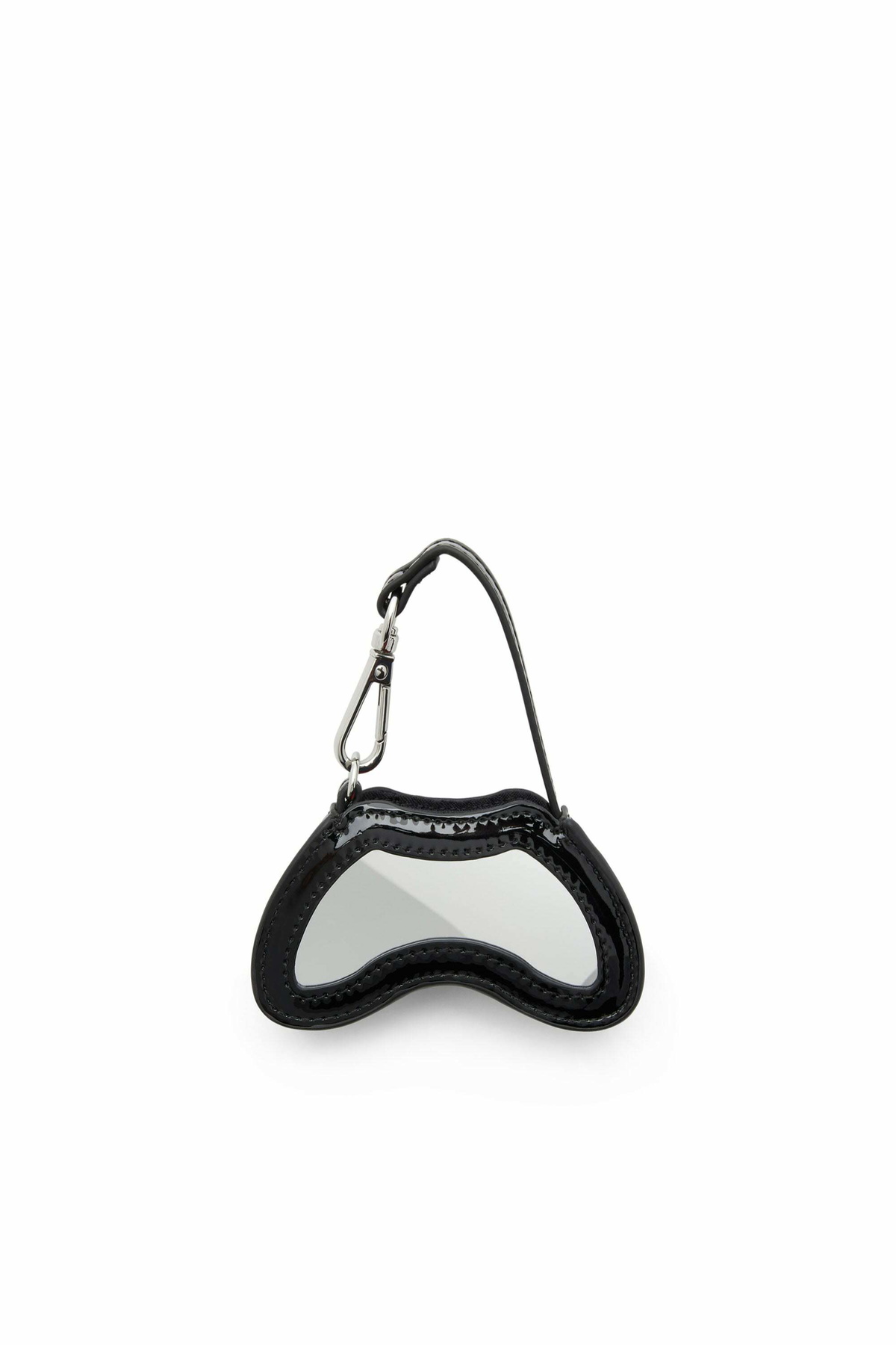 Diesel Glossy bag charm with mirror - Charms and Keyrings Womens in Black