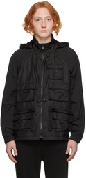 Hugo Black Hybrid Windbreaker Jacket