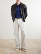 Brunello Cucinelli - Layered Logo-Print Cotton-Jersey T-Shirt - Blue