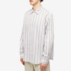mfpen Men's Generous Shirt in Vintage Brown Stripe