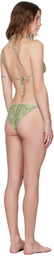 Acne Studios Green Printed Bikini