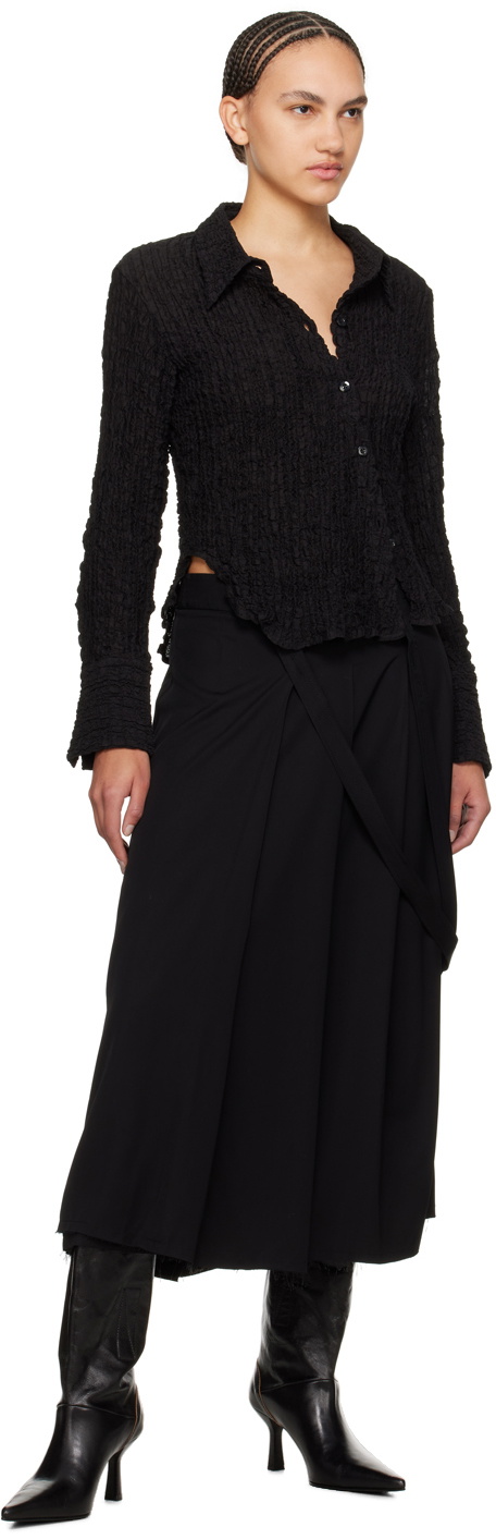 Song for the Mute Black Pleated Midi Skirt