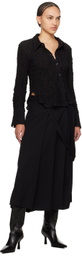 Song for the Mute Black Pleated Midi Skirt
