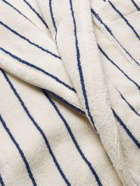TEKLA - Striped Organic Cotton-Terry Robe - Neutrals