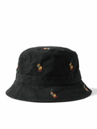 Polo Ralph Lauren - Loft Logo-Embroidered Cotton-Twill Bucket Hat - Black