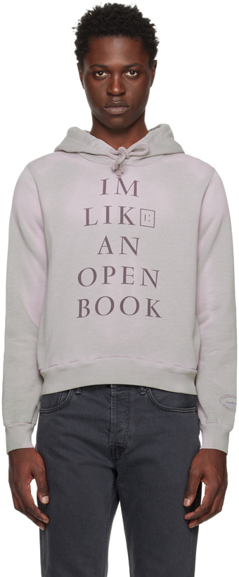Photo: Acne Studios Gray 'I'm Like An Open Book' Hoodie