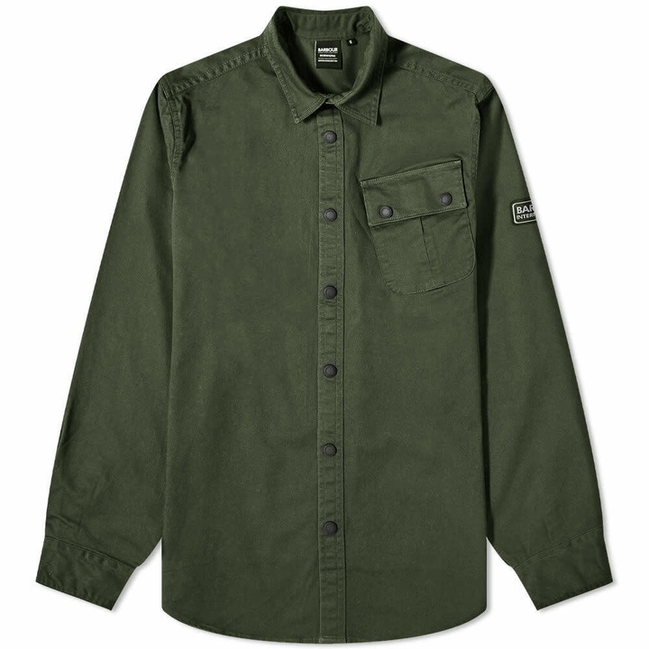 Photo: Barbour Men's International Graphite Overshirt in Kombu Green