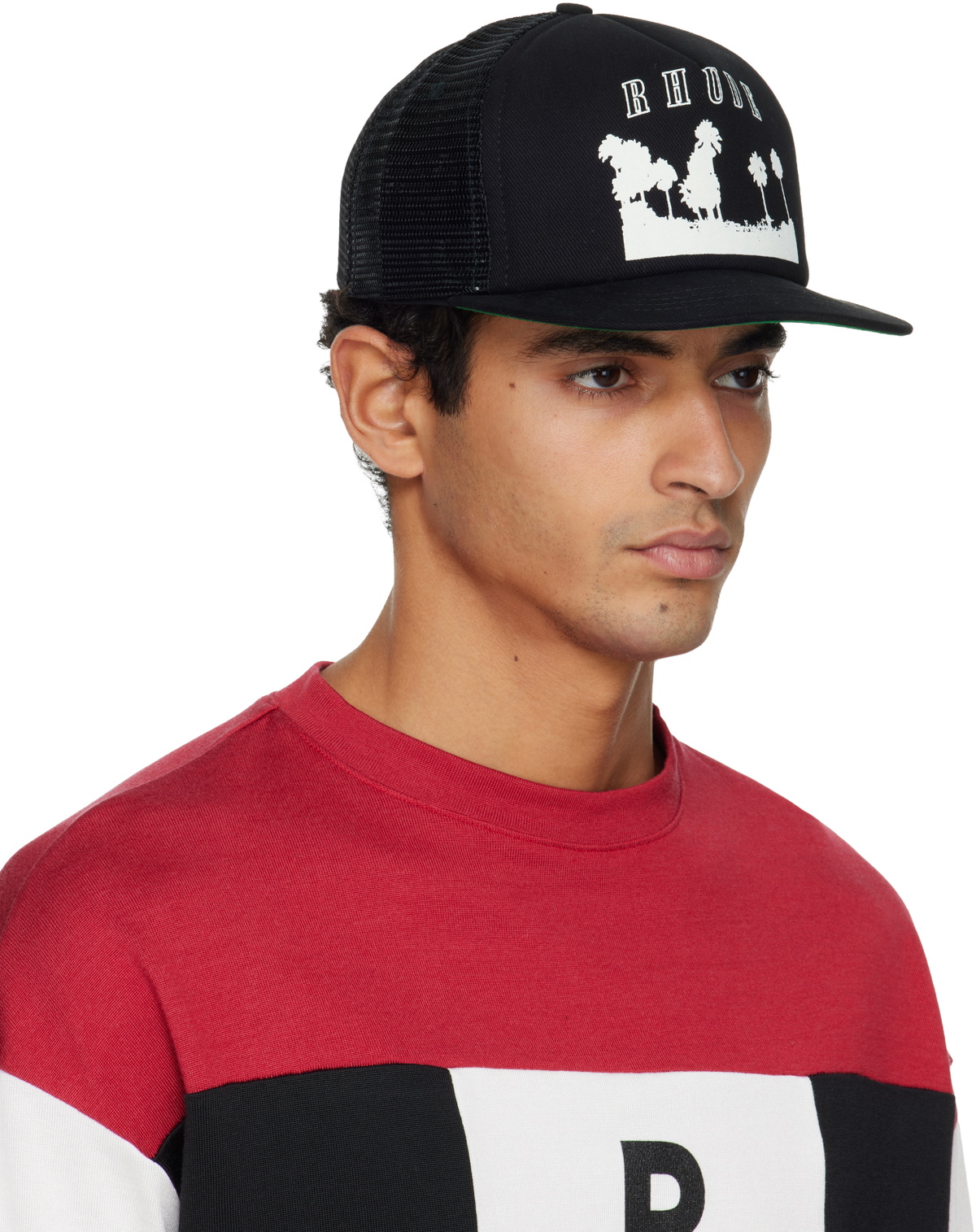 Rhude Black Thousand Palms Trucker Cap