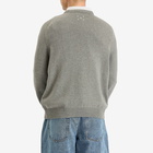 Pop Trading Company Men's Knitted Arch Logo Crew Sweater in Grey Heather