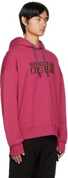 Versace Jeans Couture Pink Drawstring Hoodie