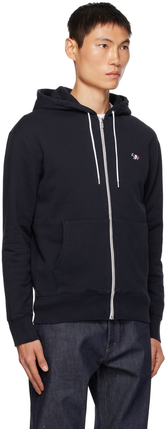 パーカー・フーディ Maison Kitsune Tricolor Fox Patch Hoodie Navy Maison Kitsune Navy Tricolor Fox Patch Zip Hoodie Maison Kitsune