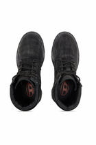 Diesel D-Hammer-Combat boots in denim and leather - Boots Mens in Black
