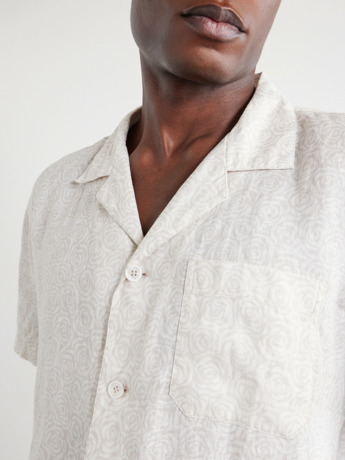 Derek Rose - Milan 31 Floral-Print Linen Pyjama Set - Neutrals