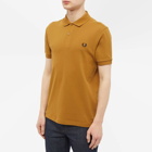 Fred Perry Men's Slim Fit Plain Polo Shirt in Dark Caramel