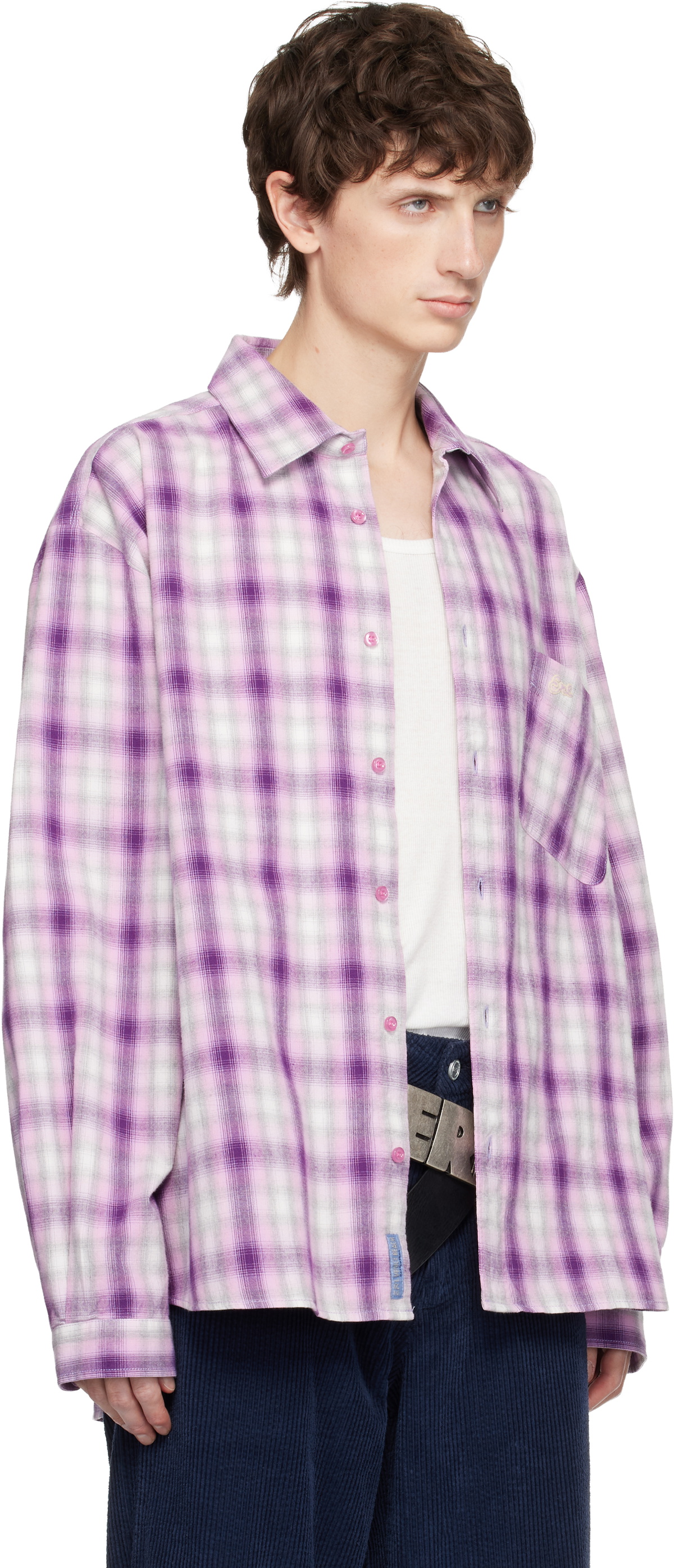 ERL Purple Plaid Shirt