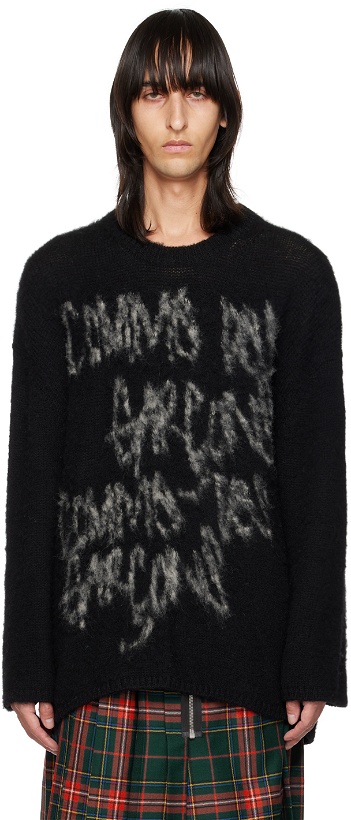 Photo: Comme des Garçons Homme Plus Black Intarsia Sweater