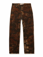 Séfr - Artemesia Straight-Leg Printed Corduroy Trousers - Brown