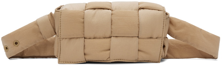 Photo: Bottega Veneta Beige Mini Cassette Padded Pouch