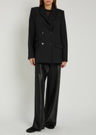 Maria Mcmanus Straight-leg Satin Trousers Black
