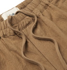 Folk - Linen And Cotton-Blend Drawstring Shorts - Tan
