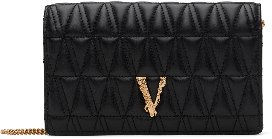 Versace Black Virtus Clutch Versace