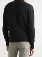 TOM FORD - Slim-Fit Brushed Cashmere, Mohair and Silk-Blend Mock-Neck Sweater - Black