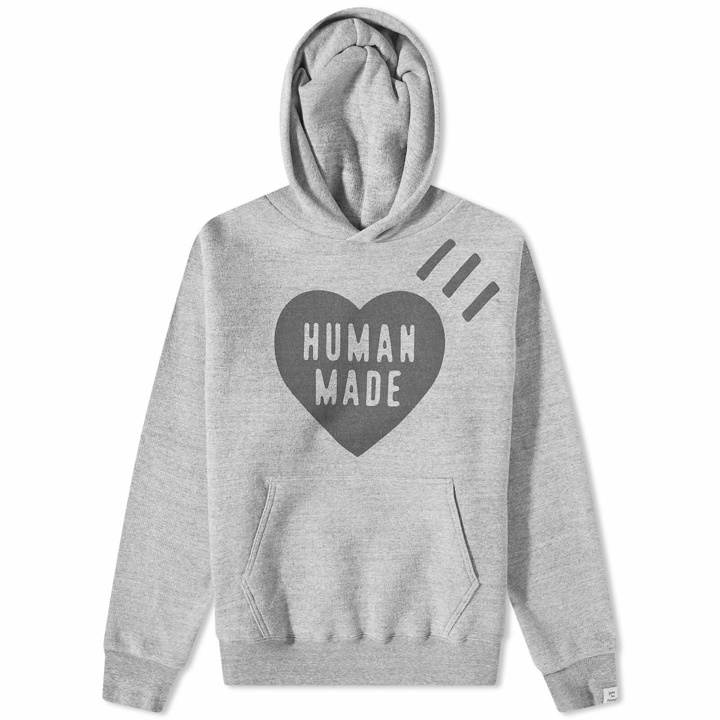 Photo: Human Made Men's Heart Logo Hoody in Grey