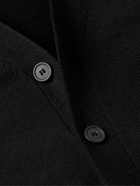 Maison Kitsuné - Slim-Fit Logo-Appliquéd Wool Cardigan - Black