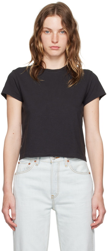 Photo: Re/Done Black Hanes Edition 1950s Boxy T-Shirt