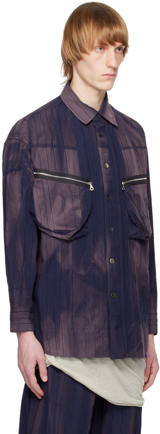 JiyongKim Navy Sun-Bleached Shirt