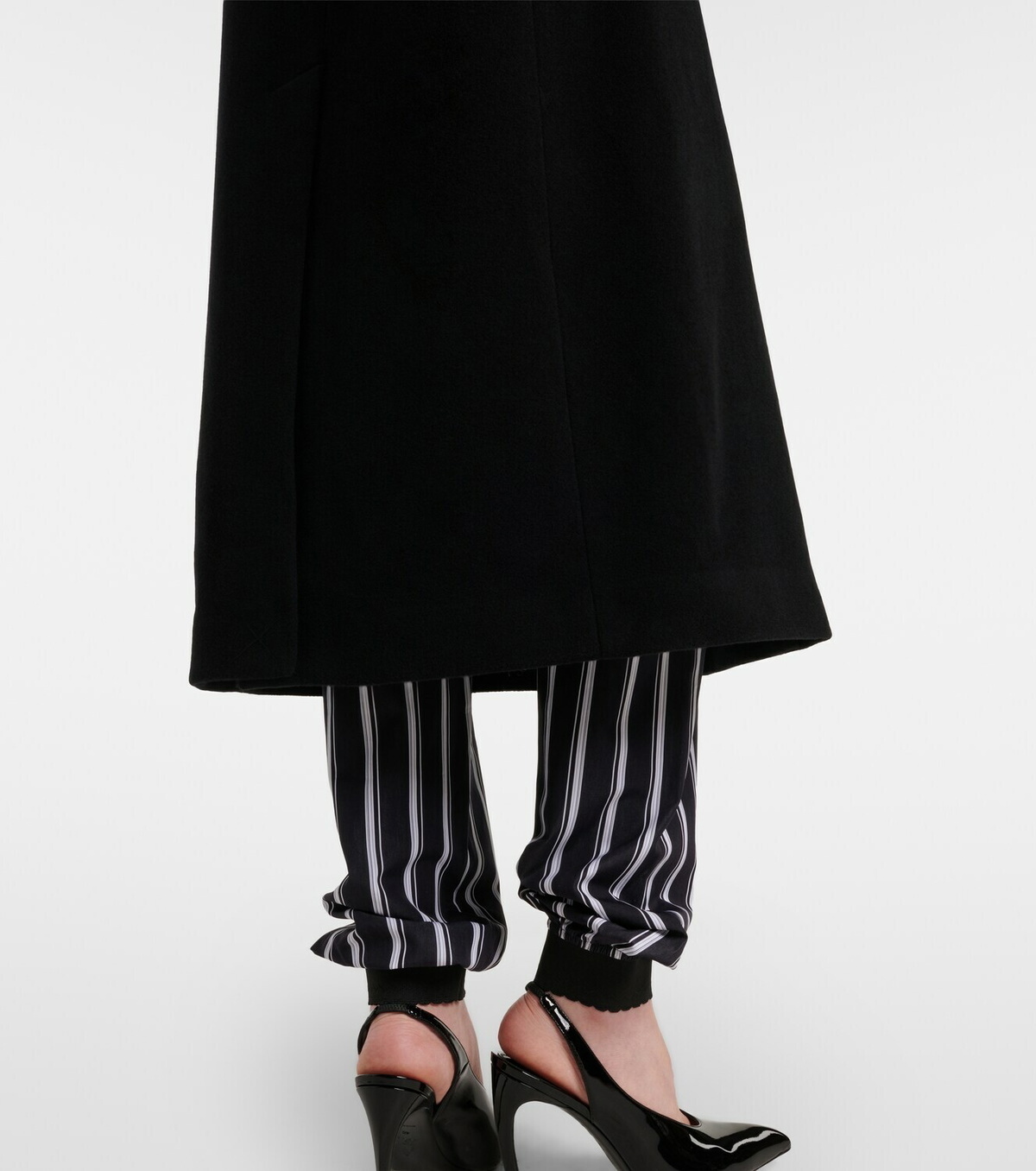 The Attico Scarf-detail wool and cashmere coat