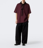 Simone Rocha Lace-up cotton polo shirt