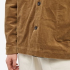 Oliver Spencer Men's Killard Cord Overshirt Jacket in Beige