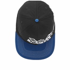 Butter Goods Men's Cubes 6 Panel Cap in Black/Royal Blue