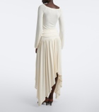 Aya Muse Elya asymmetric pleated midi skirt