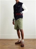 Greg Lauren - Sailor Cotton and Wool-Blend Varsity Jacket - Blue