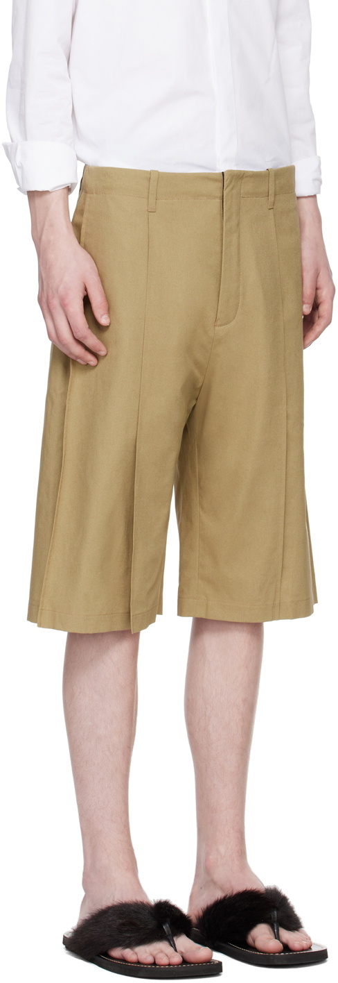 T/SEHNE Beige Tailored Shorts