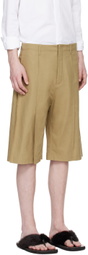 T/SEHNE Beige Tailored Shorts