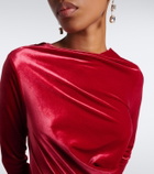 Simkhai Ferrera gathered velvet midi dress
