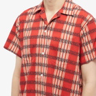 Bode Men's Curran Stripe Vacation Shirt in Red Multi