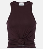 Magda Butrym Floral-appliqué cotton-blend tank top