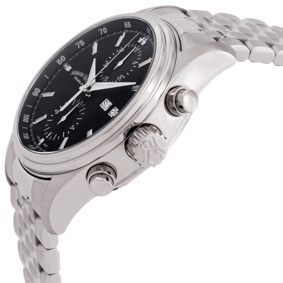 Armand Nicolet MH2 Chronograph Automatic Black Dial Mens Watch A647A-NR-BMA22640A