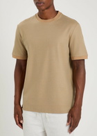 Boss Waffle Cotton T-shirt Brown