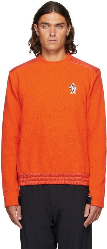 Photo: Moncler Grenoble Orange Maglia Sweatshirt