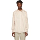 AMI Alexandre Mattiussi White and Pink Classic Wide Fit Shirt